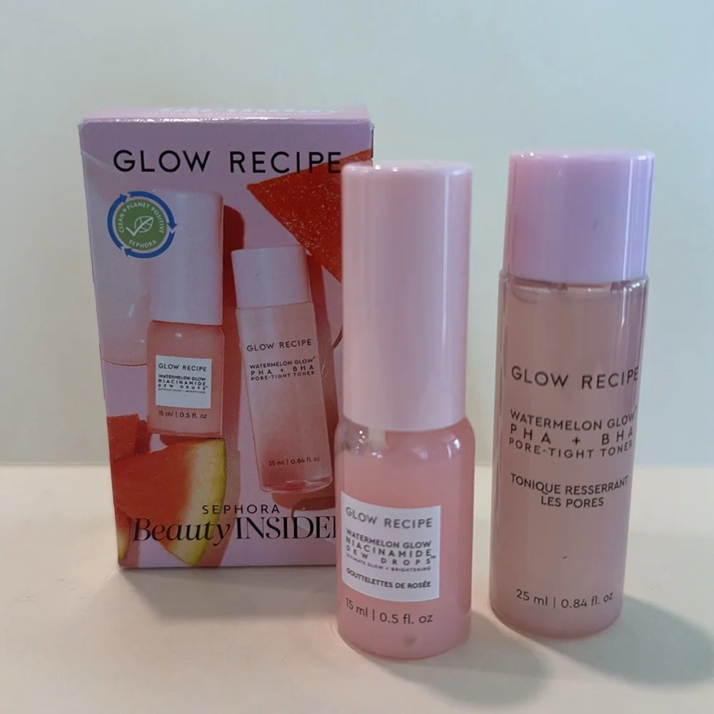 GLOW RECIPE 2p Watermelon Glow Birthday Set Mini Travel Sizes NIB $32